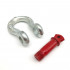 Screw pin shackle CU: 2000 Kg 1/2 high resistance coefficient 5.1 in galvanised steel Cobaltix