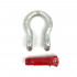 Screw pin shackle CU: 2000 Kg 1/2 high resistance coefficient 5.1 in galvanised steel Cobaltix