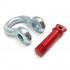 Screw pin shackle CU: 3250 Kg 5/8 high resistance coefficient 5.1 in galvanised steel Cobaltix