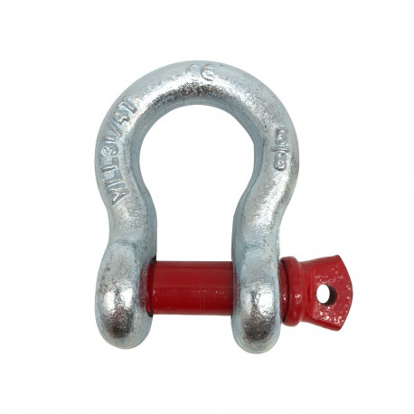 Screw pin shackle CU: 3250 Kg 5/8 high resistance coefficient 5.1 in galvanised steel Cobaltix