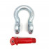 Screw pin shackle CU: 4750 Kg 3/4 high resistance coefficient 5.1 in galvanised steel Cobaltix