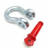 Screw pin shackle CU: 4750 Kg 3/4 high resistance coefficient 5.1 in galvanised steel Cobaltix