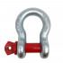 Screw pin shackle CU: 4750 Kg 3/4 high resistance coefficient 5.1 in galvanised steel Cobaltix