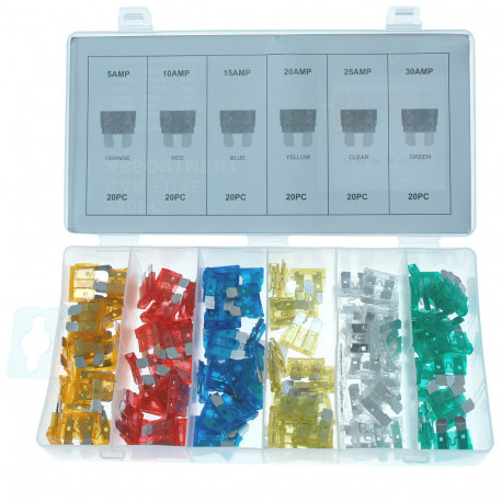 Box 120 pcs fuses from 5 to 30 A - 833013 - Beast