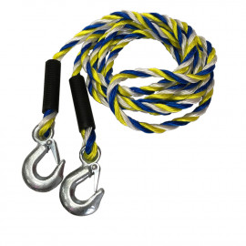 Braided tow rope with hooks L. 3,9 M x D. 12 mm - 3000 kg - 844292 - Beast