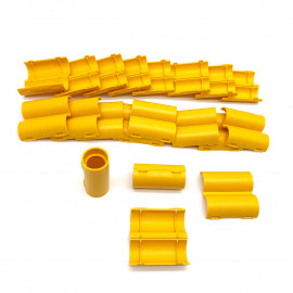 20 manchons de raccordement pour gaine électrique et tube D. 20 mm x L. 50 mm (Jaune) - 100% Français - D-Work