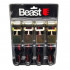 Assortimento di 4 cinghie di fissaggio a cricchetto con ganci 3 M x 25 mm 250 kg - 871142 - Beast