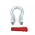 Screw pin shackle CU: 3250 Kg 5/8 high resistance coefficient 5.1 in galvanised steel Cobaltix