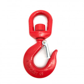 Swivel lifting hook with safety latch C.M.U 1500 Kg "Special pulley rope" - D-Work