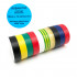 Pack of 10 rolls of PVC insulating adhesive tape 15 mm x L. 10 metres "Special for electricians" - assorted colours - D-Work