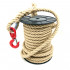 Pulley rope with hemp rope D. 20/22 mm x L. 25 metres + swivel hook C.M.U 1500 Kg with latch - D-Work