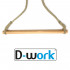 Trapeze apparatus with 60 cm wooden bar and PP rope with 2 rings and 2 adjustment eyes (2 to 3 metre gantry - Adults) - D-Work