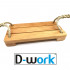 Wooden swing 20 x 40 cm, PP rope, with 2 rings and 2 adjusting eyes (2 to 3 metre swing - Adults) D-Work