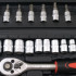 Bit and socket set with reversible ratchet + other 1/4" accessories (46 pcs) - 340460 - Beast