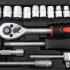 Bit and socket set with reversible ratchet + other 1/4" accessories (46 pcs) - 340460 - Beast