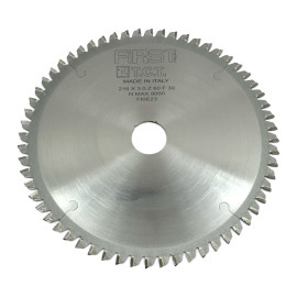 HM Circular Saw Blade D. 216 x Al. 30 x ép. 3,0/2,0 mm x Z60 TP Neg for Alu/Wood - ALGOR - FIRST ITALIA