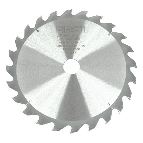 HM Circular Saw Blade D. 235 x Al. 30 x Thickness 2,8/1,8 mm x Z24 Alt for Wood - ELETH I - FIRST ITALIA