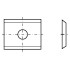 Reversible carbide insert K05 2 cuts 30 x 12 x 1.5 mm 35° - Diamwood