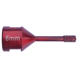 Dry diamond drill bit D. 6 x Thread M14 x Ht. 10 x Lt. 63 mm - Porcelain stoneware, granite, natural stone - Diamwood