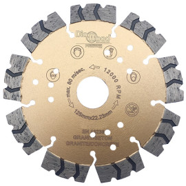 Diamond pro disc PREDATOR D. 125 x Al. 22,23 x Ht. 12 mm - reinforced concrete, granite, steel - Diamwood Platinum