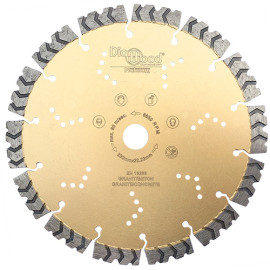 Diamond pro disc PREDATOR D. 230 x Al. 22,23 x Ht. 15 mm - reinforced concrete, granite, steel - Diamwood Platinum