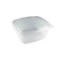 50 Micro-undable 800 ml (185 x 135 x H. 68 mm) PP Trays with Attached Lids - Practical and Resistant D-Work