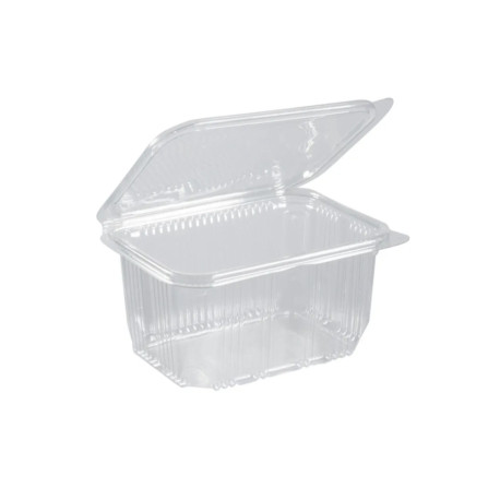 50 PET Salad Trays 1000 ml with Lid (175x166xH.66mm) Practical, Airtight and Resistant - D-Work