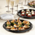 10 Elegant, Sturdy and Versatile Black Round Presentation Trays D. 30 cm in PET plastic - D-Work