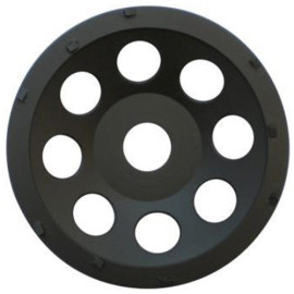 BLACK GRINDER PCD Surfacing Plate D.125 x Al. 22,23 mm x 9 PKD 1 mm - Epoxy, adhesive, concrete, paint - Diamwood Platinum