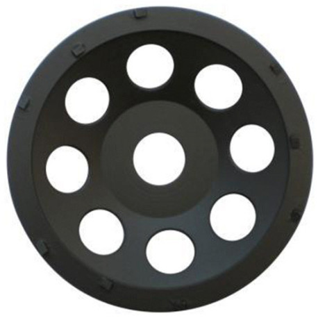 BLACK GRINDER Piastra per superfici in PCD D.125 x Al. 22,23 mm x 9 PKD 1 mm - Epossidico, adesivo, calcestruzzo, vernice - Diam