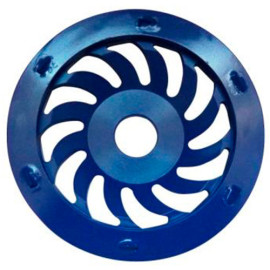 Plateau de surfaçage PCD BLUE GRINDER D.125 x Al. 22,23 mm x 6 PKD 3 mm - Epoxy, colle, béton, peinture - Diamwood Platinum