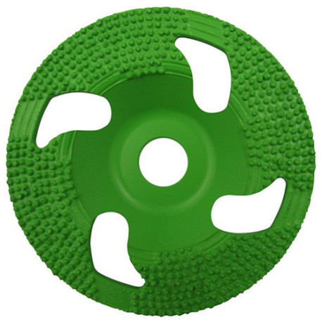 Vacuum brazed sanding pad BIG GREEN GRINDER D.125 x Al. 22,23 mm - Glue, varnish, epoxy - Diamwood Platinum