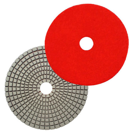 Diamond dry polishing pad, self-gripping D.125 mm x Gr. 100 - Concrete - Diamwood Platinum