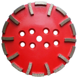 Diamond surfacing plate 20 segments D. 250 x Ht. 10 mm universal fixing - hard concrete or screed - Diamwood