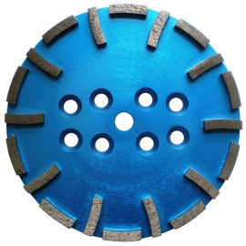 Diamond surfacing plate 20 segments D. 250 x Ht. 10 mm universal fixing - very hard concrete or screed - Diamwood