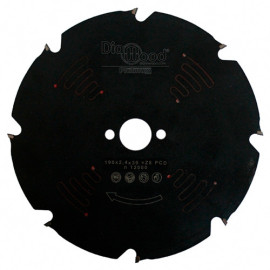 Diamond circular saw blade - PCD D. 190 x Al. 30 x ép. 2,4 mm x Z8 - Diamwood Platinum