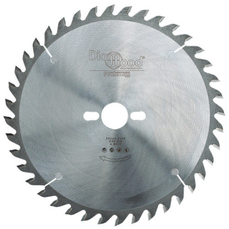 HM universal micrograin circular saw blade D. 250 x Al. 30 x Th. 3,2 mm x Z40 Alt - Diamwood Platinum