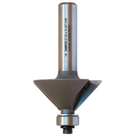 Chamfering bit 45° HM micrograin + bearing D. 30 x Lt. 50 x Lu. 10 x Q 6 mm x Z3 - Diamwood Platinum