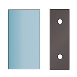 Set of 2 A590.090 profile counter-irons Ht. 88 x 5 mm to be calibrated / rebated for router tool holders - Diamwood Platinum