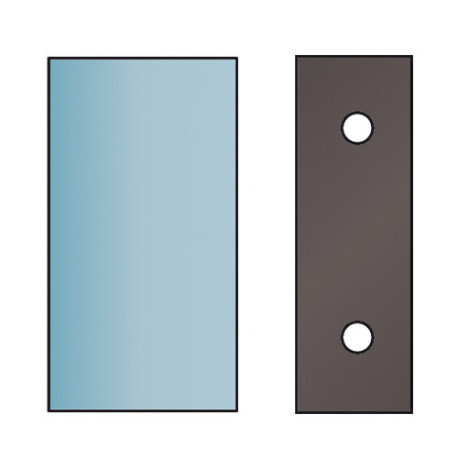 Set of 2 A590.090 profile counter-irons Ht. 88 x 5 mm to be calibrated / rebated for router tool holders - Diamwood Platinum