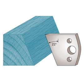 Juego de 2 planchas de perfil Ht. 40 x 4 mm bisel 22° M01 para portaherramientas de fresadora - Diamwood Platinum