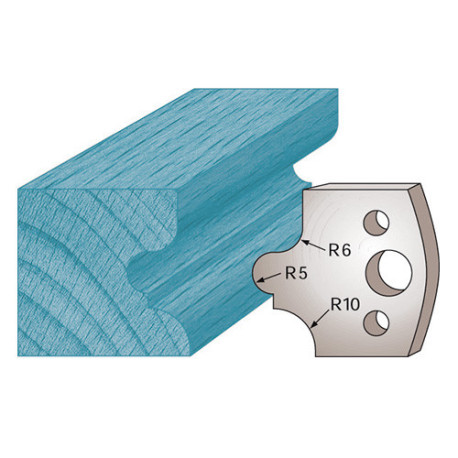 Set of 2 profile irons Ht. 40 x 4 mm M12 slot for router toolholders - Diamwood Platinum