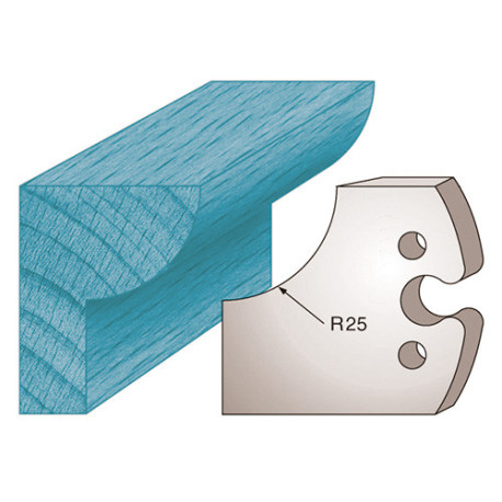 Satz von 2 Profileisen H. 50 x 5,5 mm Viertelkreis M219 für Fräswerkzeughalter - Diamwood Platinum