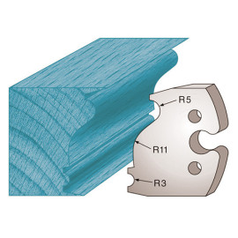 Juego de 2 planchas perfiladas Ht. 50 x 5,5 mm Louis XVI moldura M247 para portaherramientas de fresadora - Diamwood Platinum