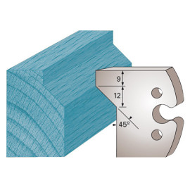 Satz von 2 Profilmessern H. 50 x 5,5 mm Fase mit Vierkant M271 für Fräswerkzeughalter - Diamwood Platinum