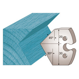 Juego de 2 planchas de perfil Ht. 50 x 5,5 mm con bisel de 45° y 30° M272 para portaherramientas de fresadora - Diamwood Platinu