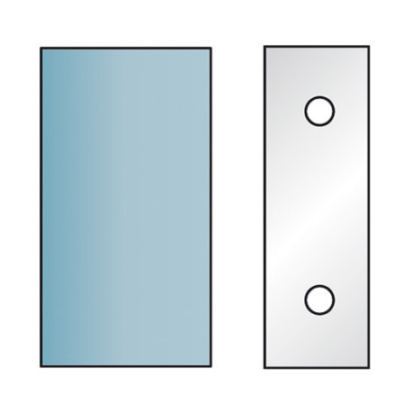 Jeu de 2 fers profilés Ht. 90 x 5,5 mm à calibrer / feuillurer M590.090 pour porte-outils de toupie - Diamwood Platinum