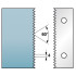 Jeu de 2 fers profilés Ht. 90 x 5,5 mm enture multiple 4 mm M590.134 pour porte-outils de toupie - Diamwood Platinum