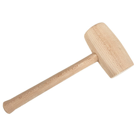 Round carpenter's mallet D. 55 x l.120 x Lt. 290 mm in raw beechwood 340 grams - Diamwood