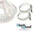 2.5 M PU suction hose, copper-plated steel, D. 100 mm + 2 hose clamps - DW-257258001 - Diamwood